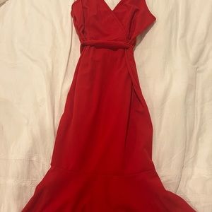 Shein red elegant dress